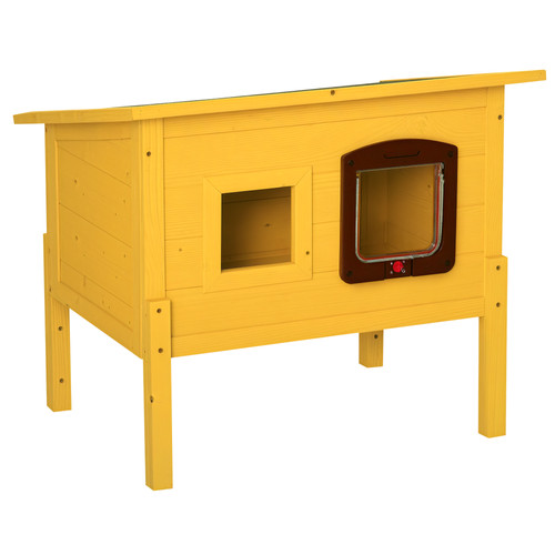 Pawhut wooden cat house pet - pawhut,