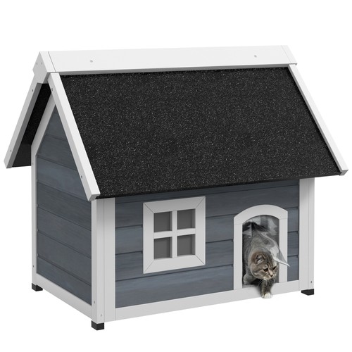 Pawhut outdoor feral cat house - outdoor,