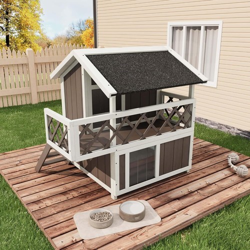 Story outdoor cat house - cat,