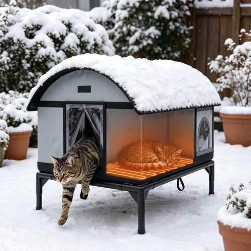 Extra large heated outdoor cat - outdoor,