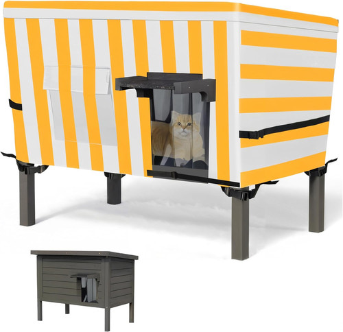 Feral cat house cover for - feral,
