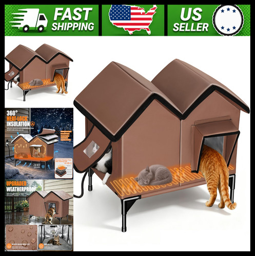 Heated outdoor cat house - outdoor,