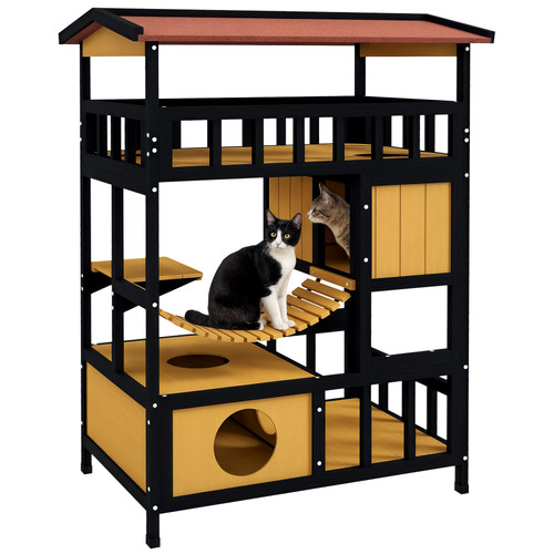 Pawhut outdoor cat house - pawhut,