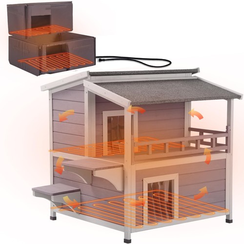 Outdoor heated cat - heated, house