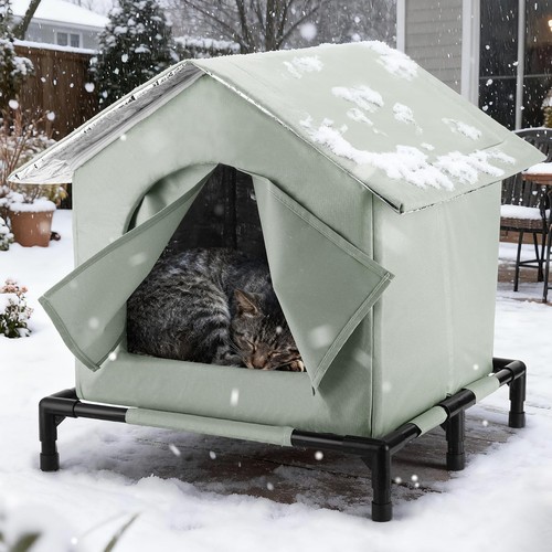 Elevated cat house for outdoor - elevated,