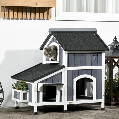 Pawhut outdoor cat - pawhut, house