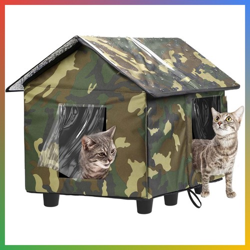 Outdoor cat house insulated - house,