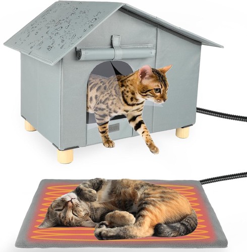 Heated outdoor cat - heated, house