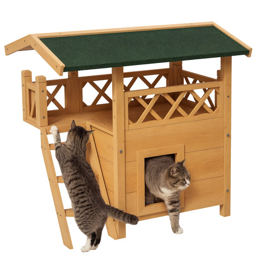 Pawhut outdoor cat house - pawhut,