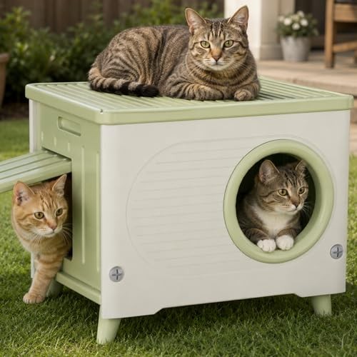 Outdoor cat house - outdoor, house,