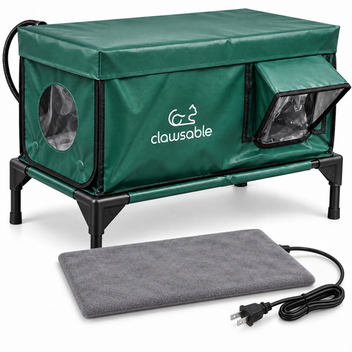 Outdoor heated cat house - cat,