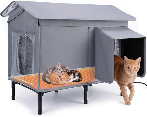 Extra large heated outdoor cat - heated,