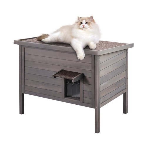 Outdoor cat house wooden feral - wooden,