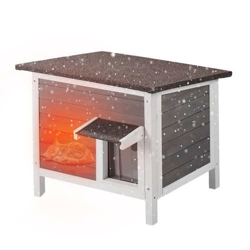 Outdoor heated cat shelter - heated,