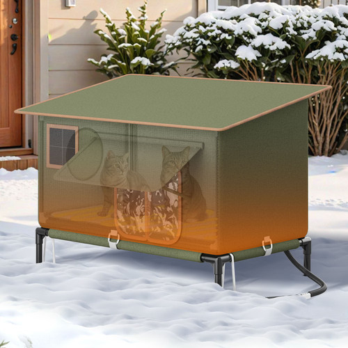 Uforic heated cat house - uforic,