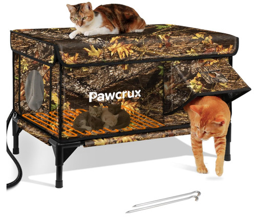 Weatherproof heated cat house - weatherproof,
