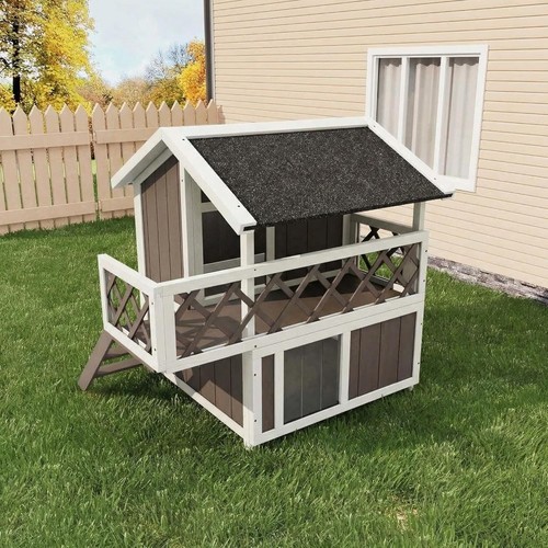 Cat house story wooden - house, 2-story