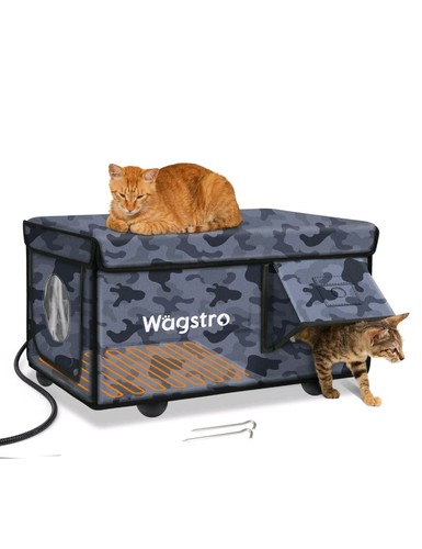 Heated cat house for - heated,