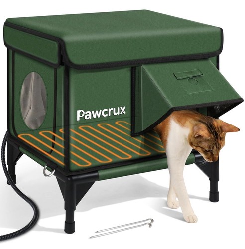 Heated cat house insulated - heated,