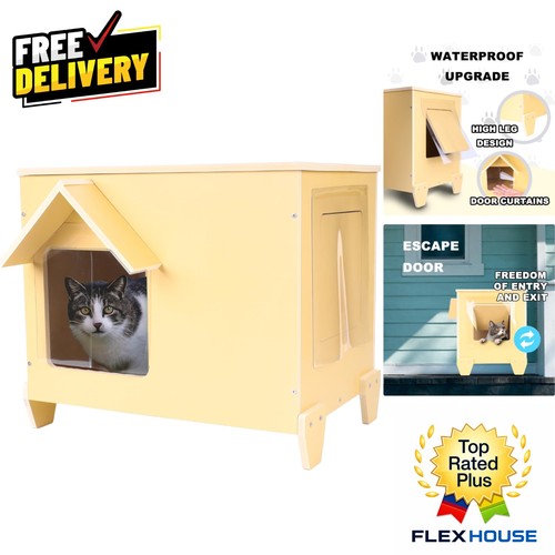 Weatherproof outdoor cat house - weatherproof,