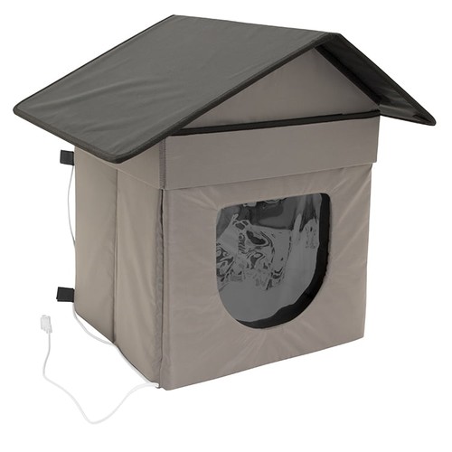Heated outdoor cat house - cat,