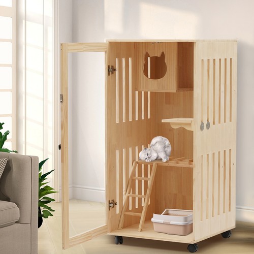 Large wooden cat house for - wooden,