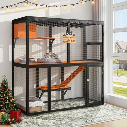 Wooden catio outdoor - wooden,