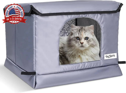 Outdoor cat house - house, with