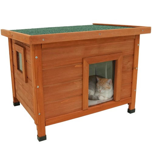Outdoor cat house - house, wooden