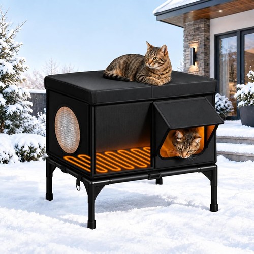 Heated outdoor cat - heated,