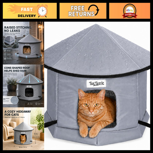 Insulated outdoor cat house - insulated,
