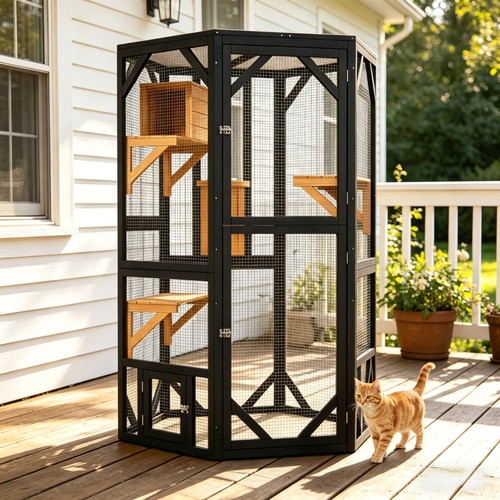 Large outdoor cat house - house, 70