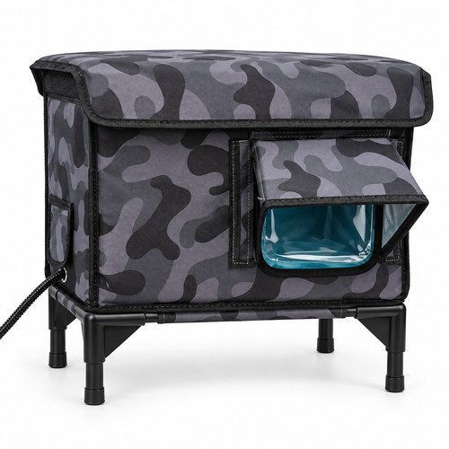 Outdoor heated cat house - cat,