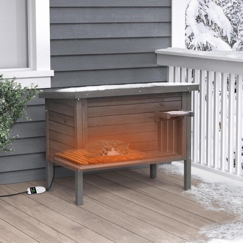 Outdoor feral cat house heated - outdoor,