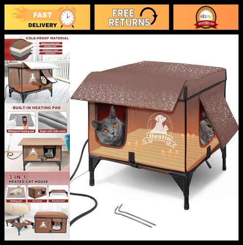 Large heated cat house for - heated,