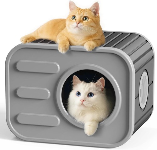 Insulated outdoor cat house - cat,