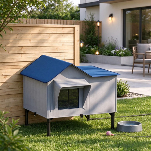 Heated outdoor cat house - heated,