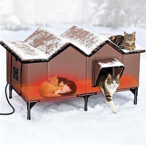 Heated outdoor cat house extra - house,