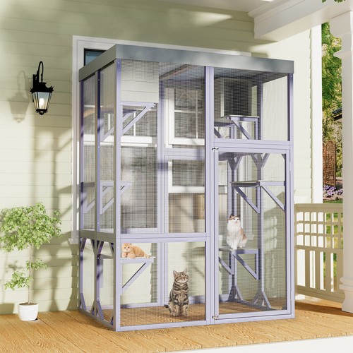 Outdoor cat house wooden - cat,