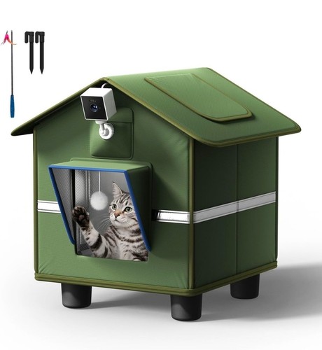 Outdoor cat house with - cat,