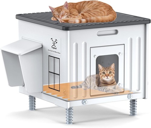 Heated cat house for outside - cat,