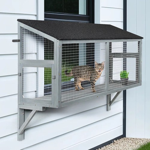 Window cat catio box - cat,