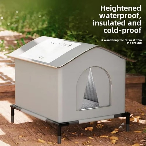 Large heated cat house - large,