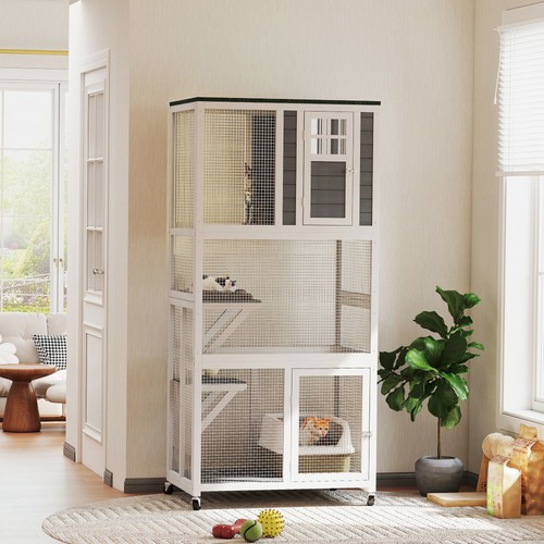 Wooden cat house catio - catio,