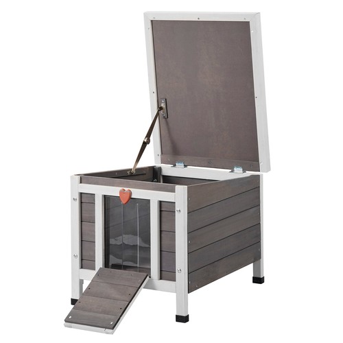 Outdoor cat house - wooden, feral