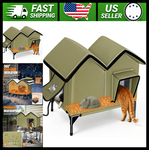 Heated outdoor cat house - outdoor,