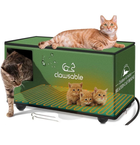 Heated outdoor cat house - outdoor,