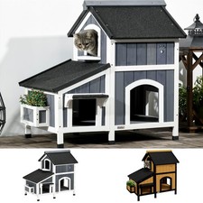 PawHut Wooden Outdoor Cat