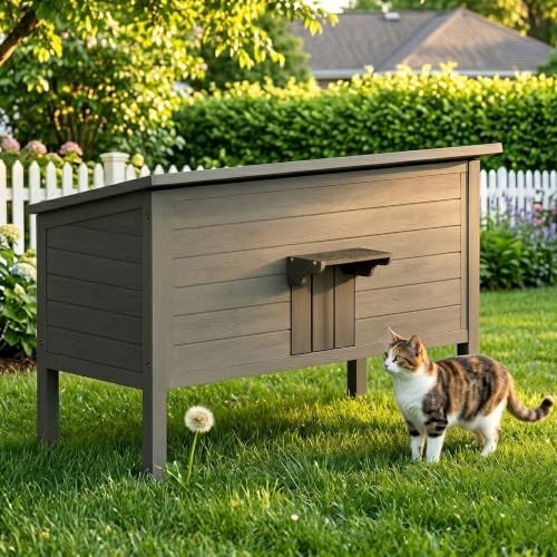 Outdoor cat house with thermal - outdoor,