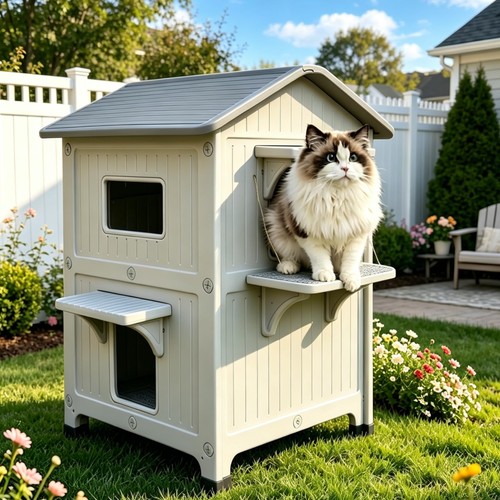 Outdoor cat house - cat, hdpe